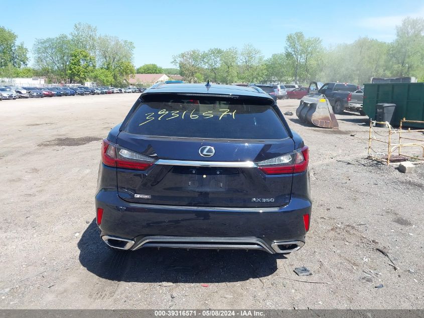 2018 Lexus Rx 350 F Sport VIN: 2T2BZMCA3JC151959 Lot: 39316571