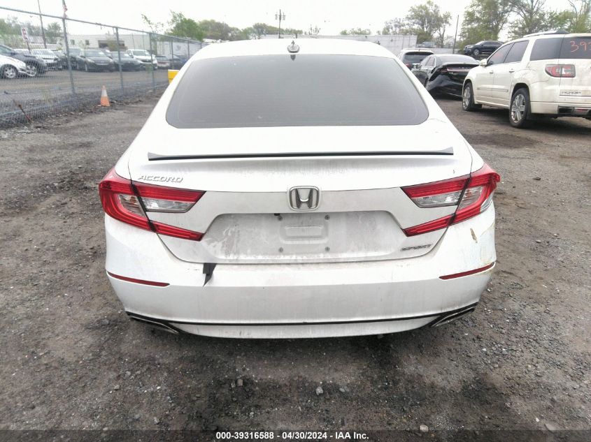 2022 Honda Accord Sport VIN: 1HGCV1F38NA075618 Lot: 39316588