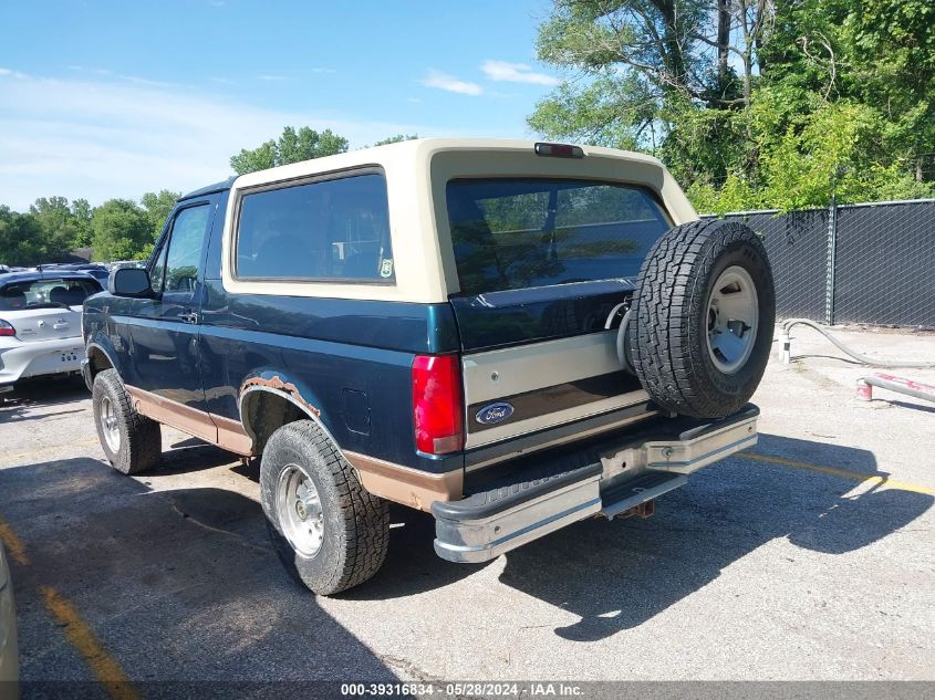 1995 Ford Bronco U100 VIN: 1FMEU15HXSLB84326 Lot: 39316834