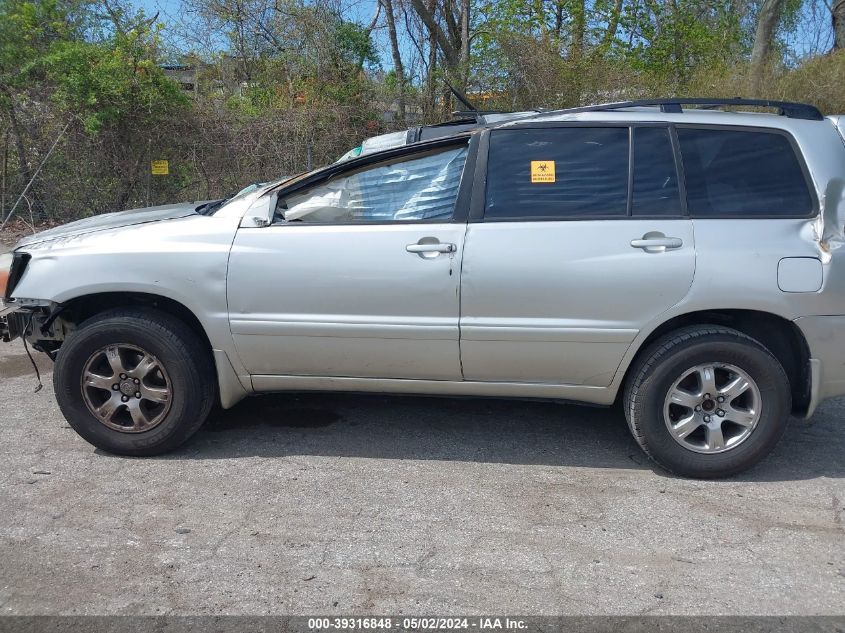 2007 Toyota Highlander V6 VIN: JTEHP21A470217980 Lot: 39316848