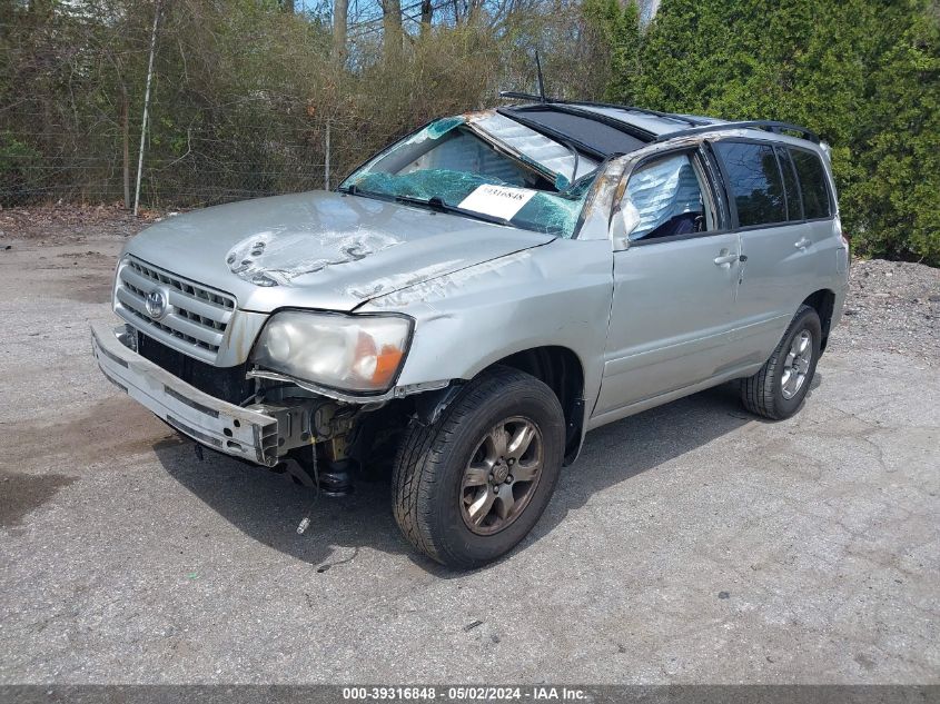 2007 Toyota Highlander V6 VIN: JTEHP21A470217980 Lot: 39316848