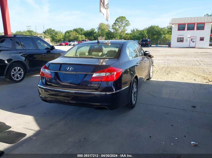 2012 Hyundai Genesis 3.8 VIN: KMHGC4DD1CU191933 Lot: 39317212