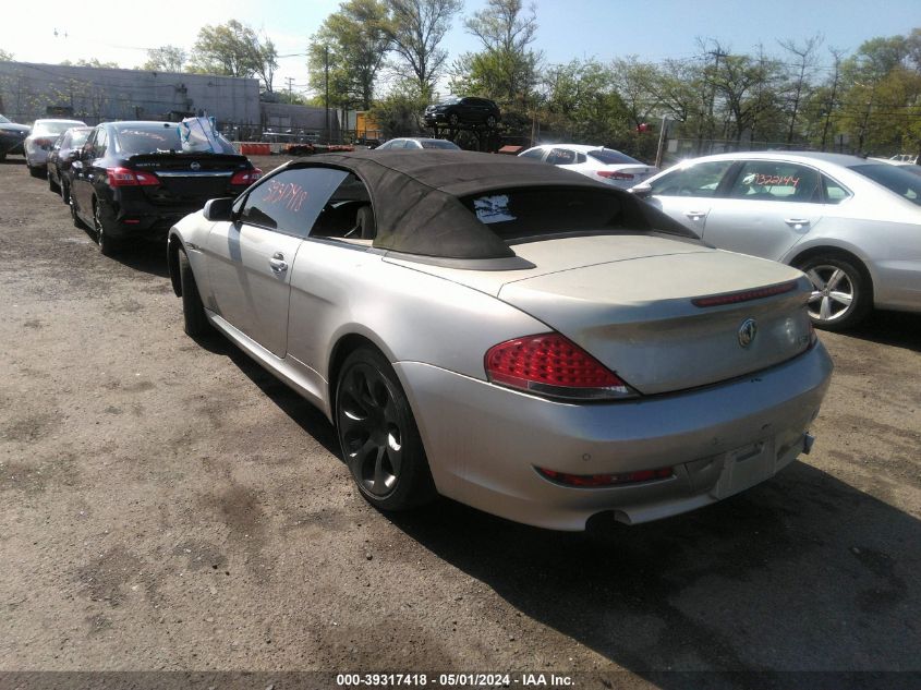 2008 BMW 650I I VIN: WBAEB53548CX60931 Lot: 40085484