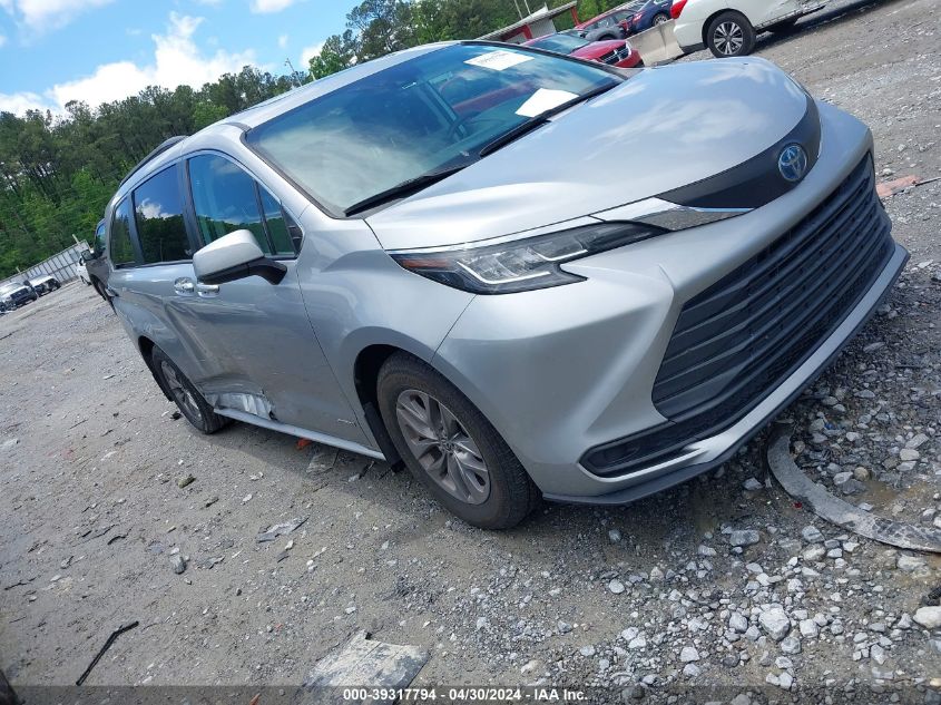 VIN 5TDBRKEC7MS032685 2021 TOYOTA SIENNA no.1