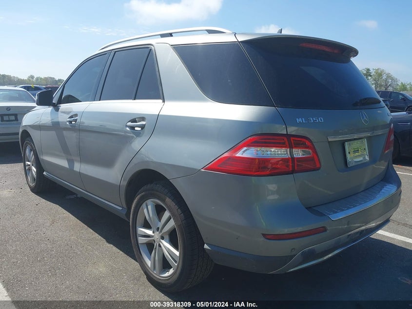 2013 Mercedes-Benz Ml 350 4Matic VIN: 4JGDA5HB8DA145932 Lot: 39318309