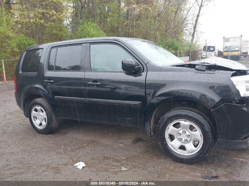 2015 Honda Pilot Lx VIN: 5FNYF4H20FB062281 Lot: 39318340