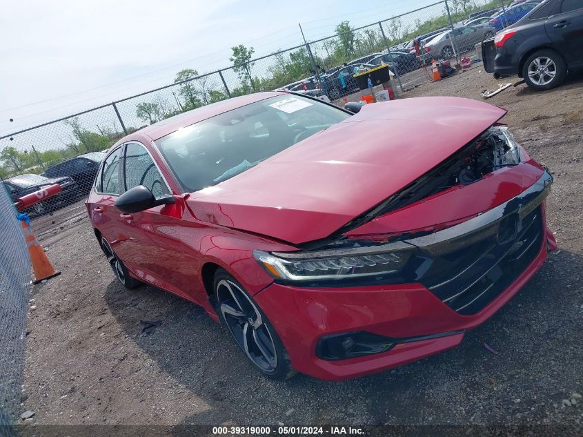 2021 Honda Accord Sport 2.0T VIN: 1HGCV2F32MA026242 Lot: 39319000