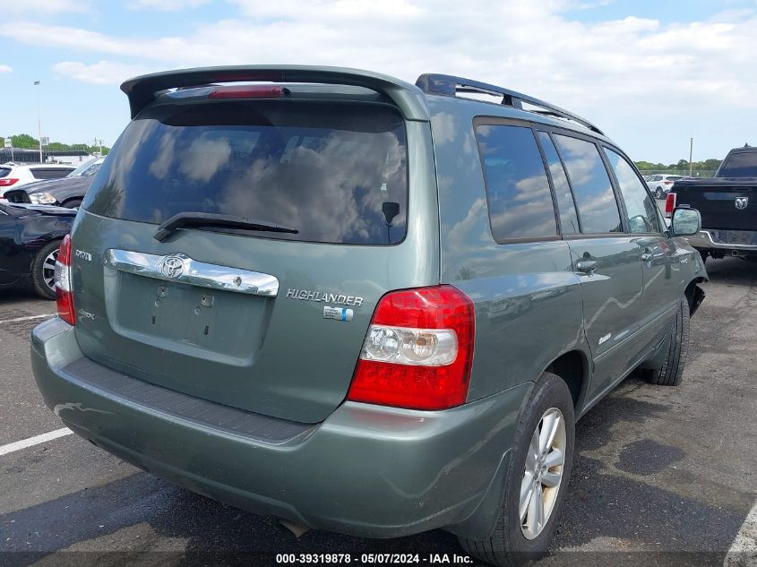 2007 Toyota Highlander Hybrid Limited V6 VIN: JTEEW21A770046793 Lot: 39319878