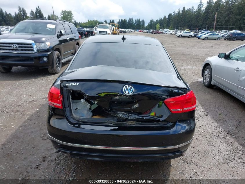 2013 Volkswagen Passat 2.0L Tdi Sel Premium VIN: 1VWCN7A35DC080395 Lot: 39320033