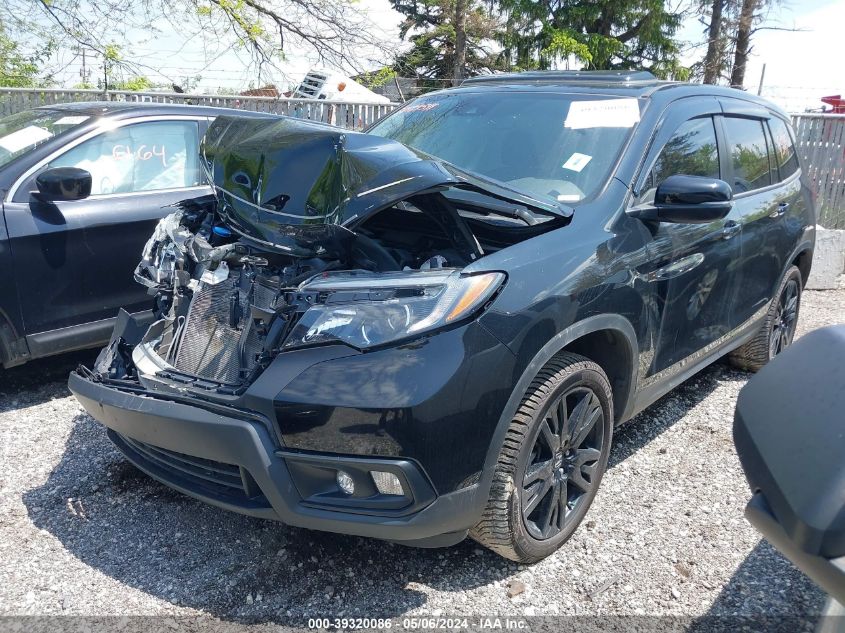 2020 Honda Passport Awd Ex-L VIN: 5FNYF8H58LB014959 Lot: 39320086