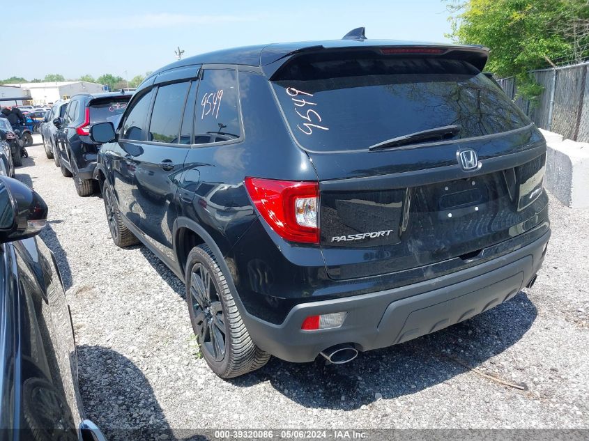 2020 Honda Passport Awd Ex-L VIN: 5FNYF8H58LB014959 Lot: 39320086