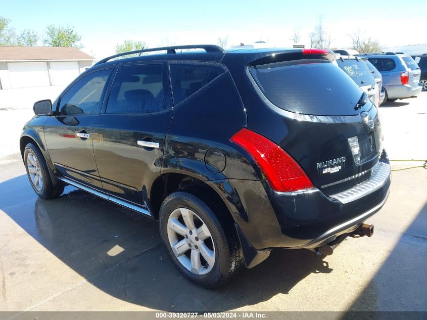 2006 Nissan Murano Sl VIN: JN8AZ08W96W537270 Lot: 39320727