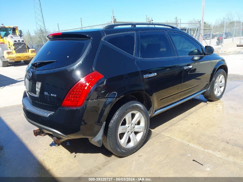 2006 Nissan Murano Sl VIN: JN8AZ08W96W537270 Lot: 39320727