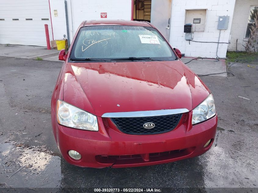 2004 Kia Spectra Ex/Lx VIN: KNAFE121145030296 Lot: 39320773