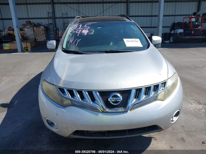 2009 Nissan Murano Sl VIN: JN8AZ18U99W015392 Lot: 39259806