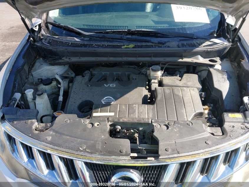 2009 Nissan Murano Sl VIN: JN8AZ18U99W015392 Lot: 39320786