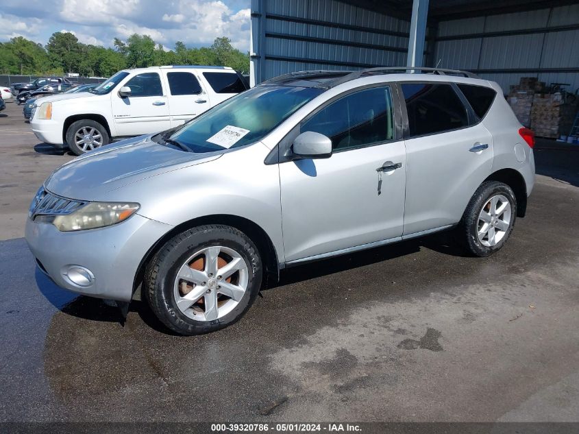 2009 Nissan Murano Sl VIN: JN8AZ18U99W015392 Lot: 39320786