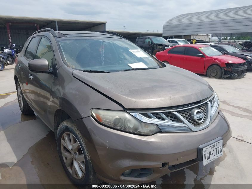 2012 Nissan Murano Sl VIN: JN8AZ1MW4CW230774 Lot: 40397554