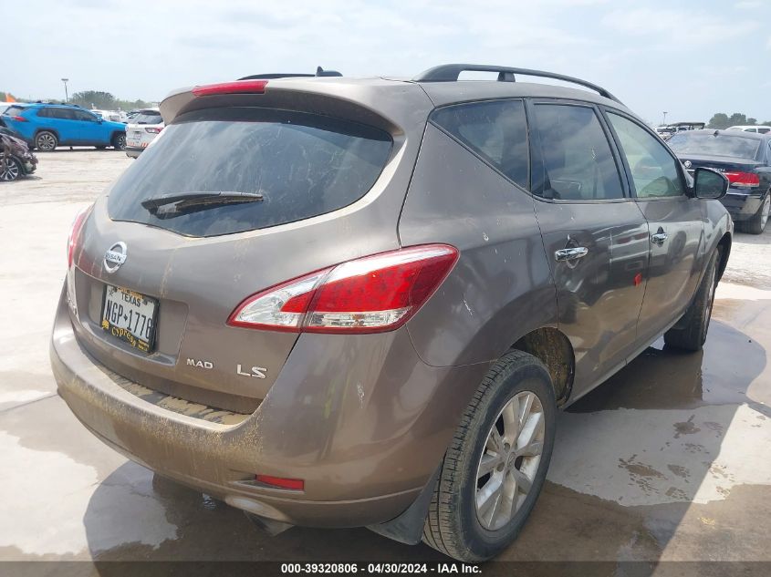 2012 Nissan Murano Sl VIN: JN8AZ1MW4CW230774 Lot: 40397554