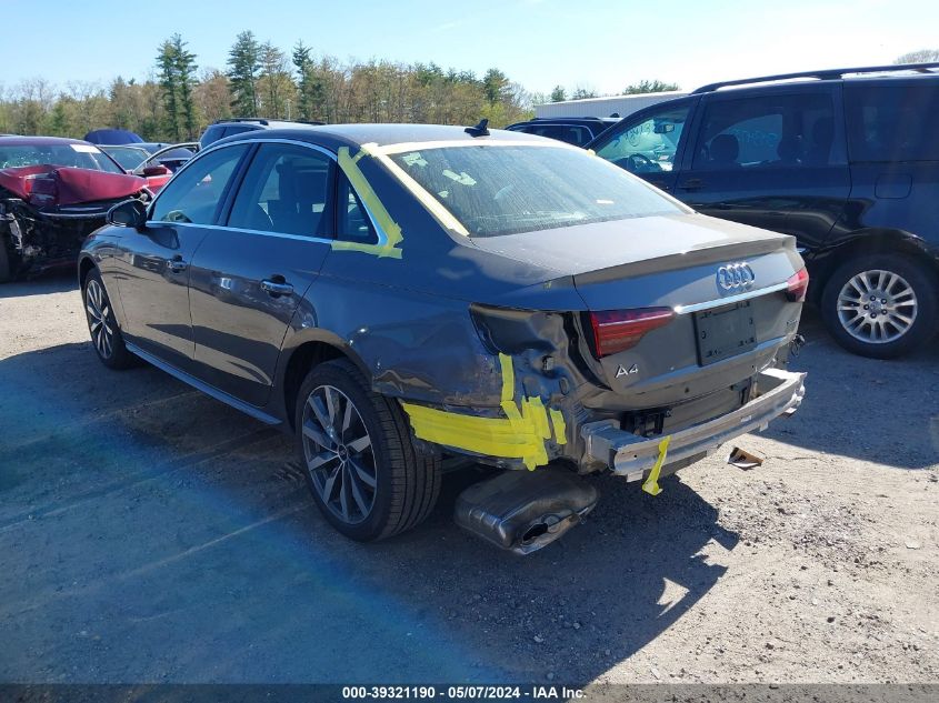 2021 AUDI A4 PREMIUM 40 TFSI QUATTRO S TRONIC - WAUABAF4XMA086641