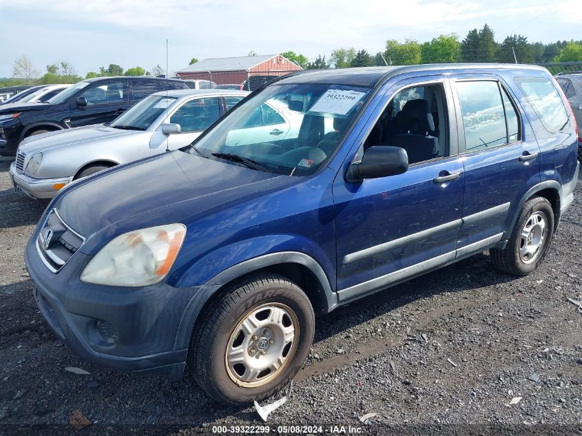 2005 Honda Cr-V Lx VIN: SHSRD78515U306307 Lot: 39322299