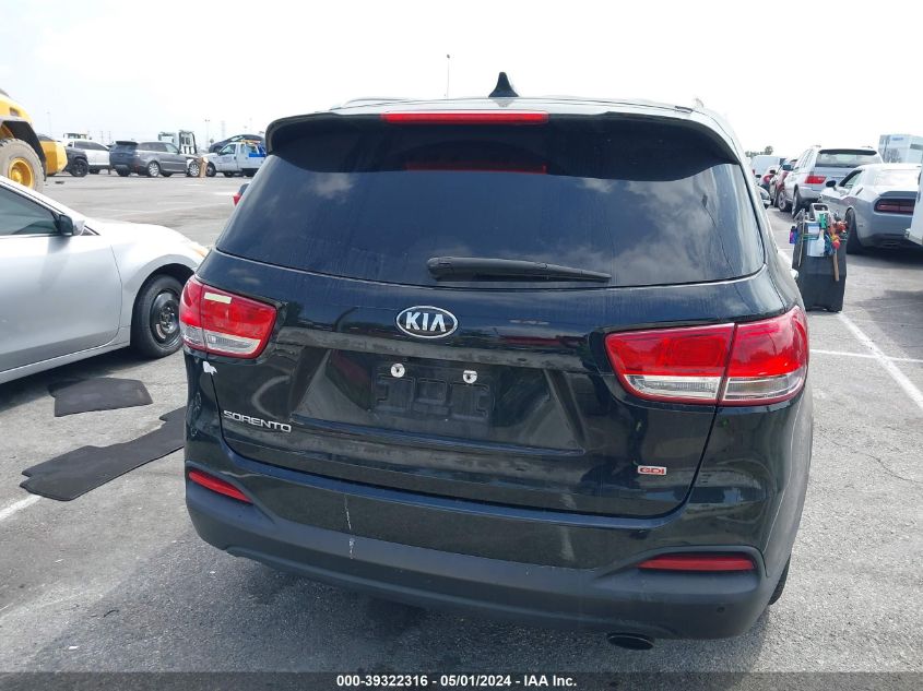 2018 Kia Sorento 2.4L Lx VIN: 5XYPG4A32JG430795 Lot: 39322316