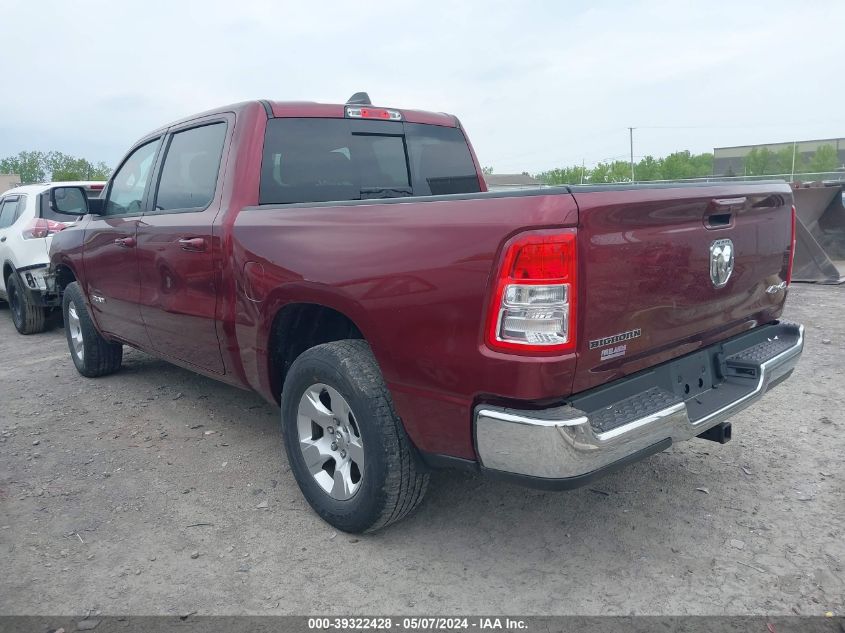 2021 Ram 1500 Big Horn 4X4 5'7 Box VIN: 1C6RRFFG4MN645433 Lot: 39322428