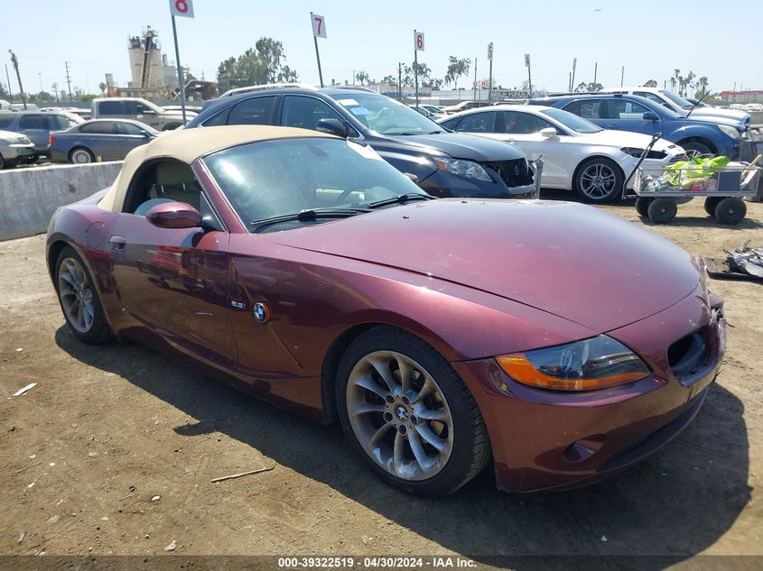2004 BMW Z4 2.5I VIN: 4USBT33514LS51388 Lot: 39322519