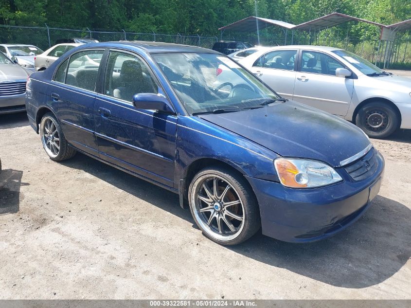 2002 Honda Civic Ex VIN: 1HGES26762L021003 Lot: 40297958