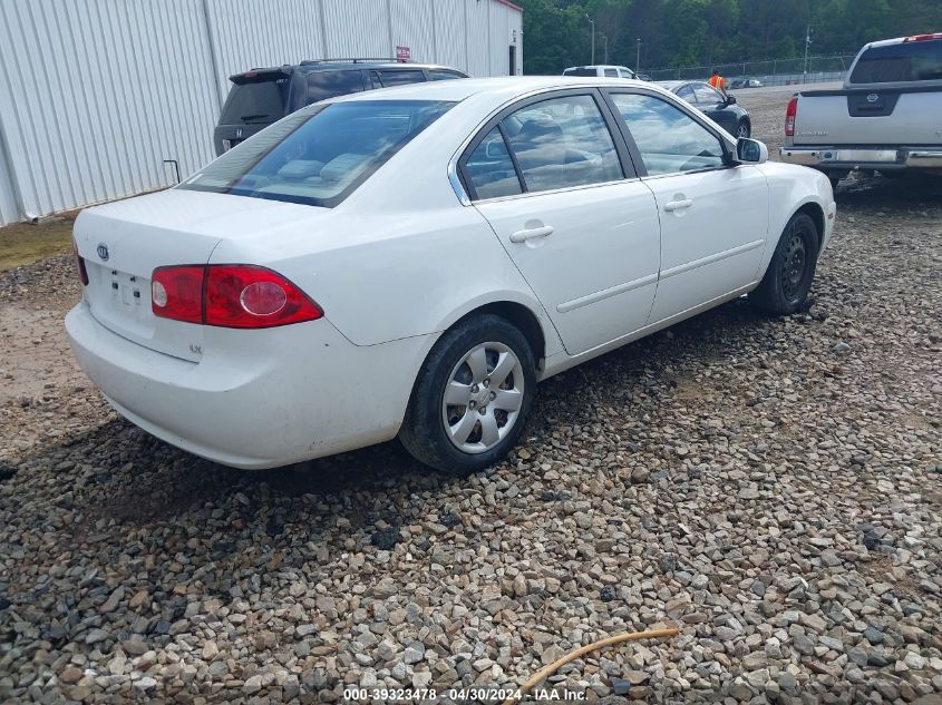 2008 Kia Optima Lx VIN: KNAGE123685261500 Lot: 39323478