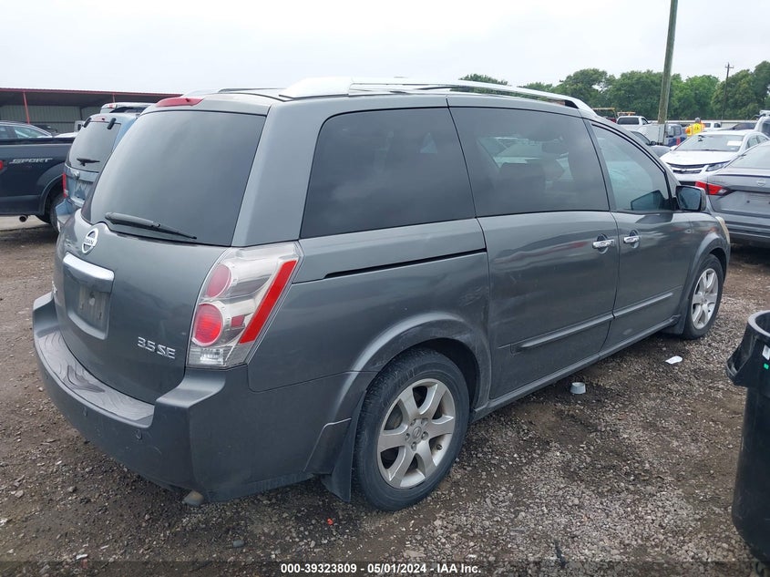 2008 Nissan Quest 3.5 Se VIN: 5N1BV28U58N106984 Lot: 39323809