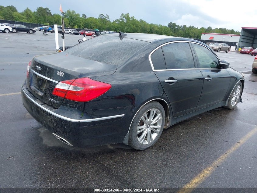 2012 Hyundai Genesis 3.8 VIN: KMHGC4DD0CU204154 Lot: 39324246