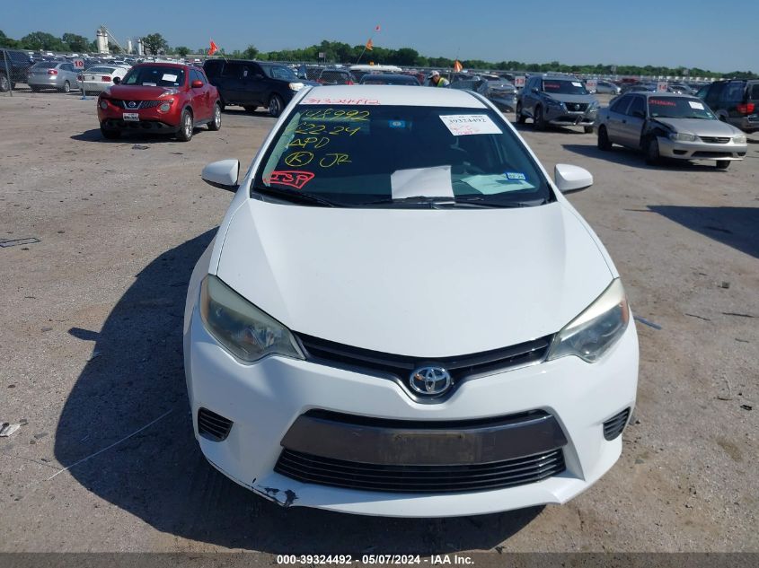 2016 Toyota Corolla Le VIN: 5YFBURHE9GP468178 Lot: 39324492