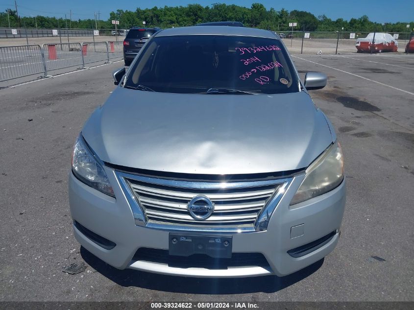 2014 Nissan Sentra S VIN: 3N1AB7AP1EY235669 Lot: 39324622