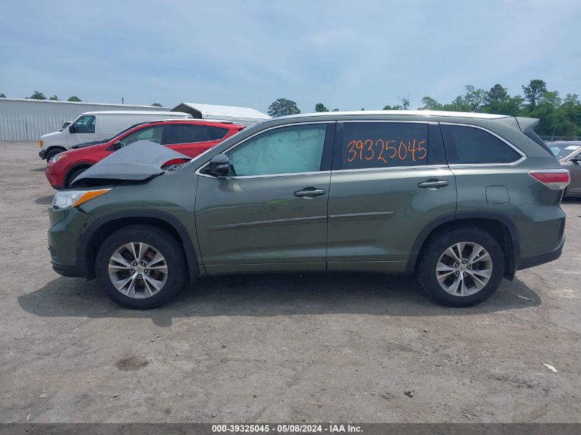 2014 TOYOTA HIGHLANDER XLE V6 - 5TDJKRFH0ES048778