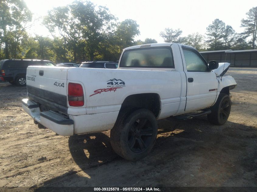 1998 Dodge Ram 1500 VIN: 1B7HF16YXWS577605 Lot: 40290315