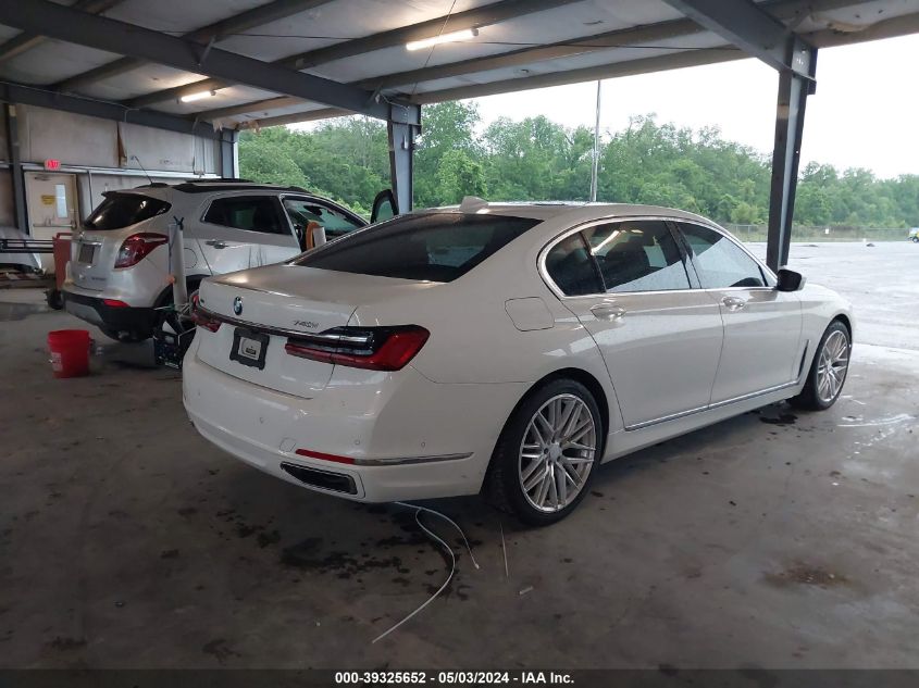 2020 BMW 740I xDrive VIN: WBA7T4C07LGG62727 Lot: 39325652