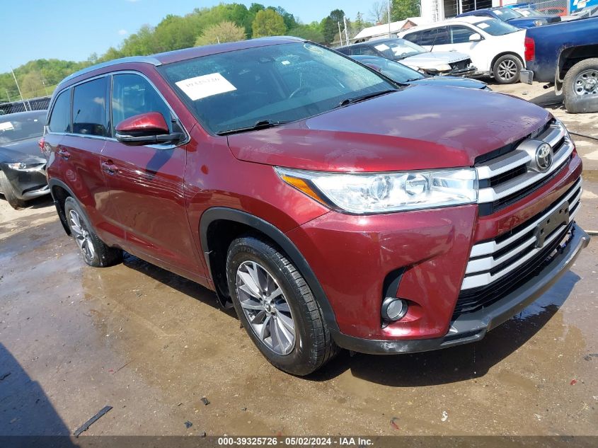 2018 Toyota Highlander Xle VIN: 5TDJZRFHXJS805160 Lot: 39325726