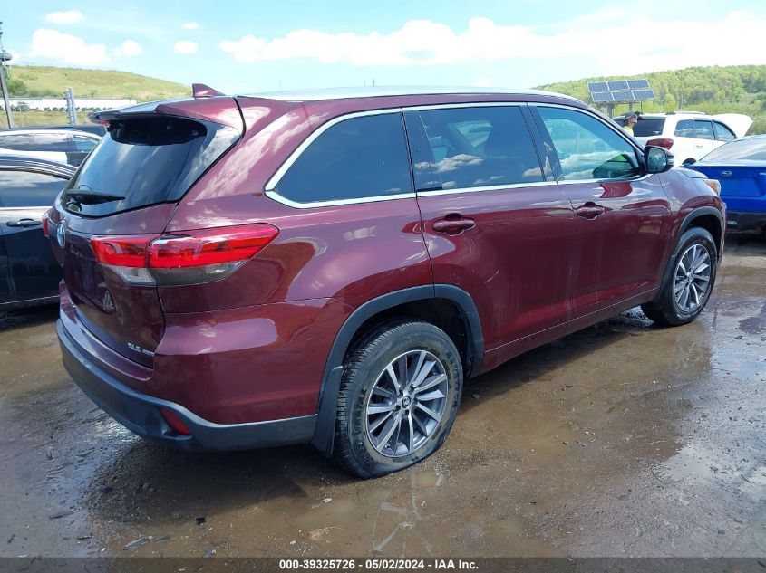 2018 Toyota Highlander Xle VIN: 5TDJZRFHXJS805160 Lot: 39325726