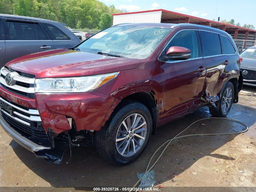 2018 Toyota Highlander Xle VIN: 5TDJZRFHXJS805160 Lot: 39325726