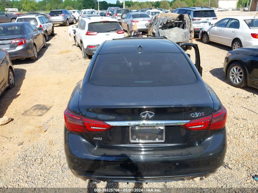 2019 Infiniti Q50 3.0T Red Sport 400 VIN: JN1FV7AR2KM800430 Lot: 39325766