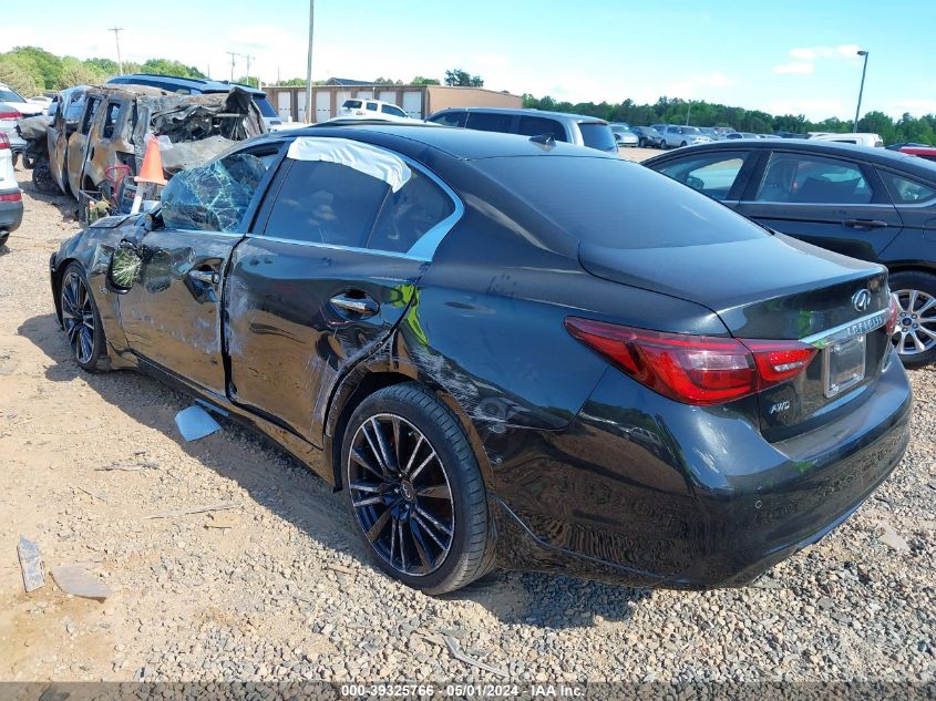 2019 Infiniti Q50 3.0T Red Sport 400 VIN: JN1FV7AR2KM800430 Lot: 39325766