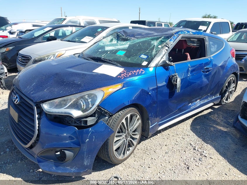 2016 Hyundai Veloster Turbo R-Spec VIN: KMHTC6AE5GU263648 Lot: 39327355