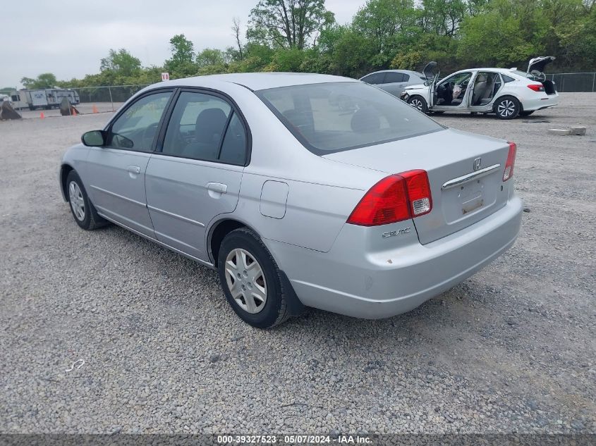 2003 Honda Civic Lx VIN: 1HGES16613L018173 Lot: 39327523