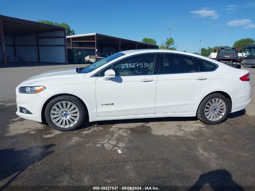 2013 Ford Fusion Hybrid Se VIN: 3FA6P0LU9DR164251 Lot: 39327537