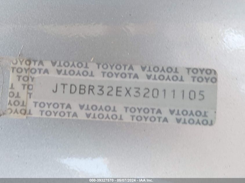 JTDBR32EX32011105 2003 Toyota Corolla Ce