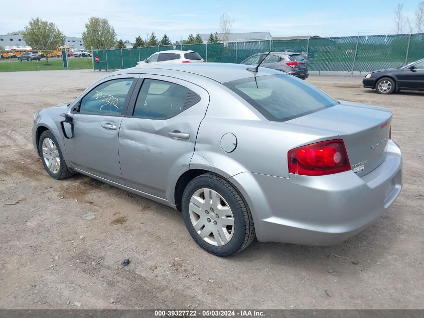 2013 Dodge Avenger Se VIN: 1C3CDZAB9DN646303 Lot: 39327722