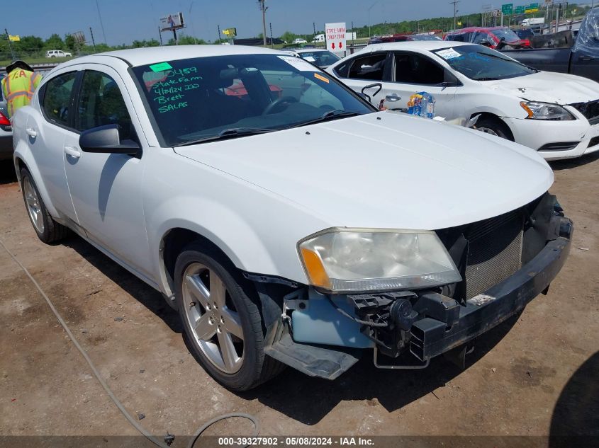 2013 Dodge Avenger Se VIN: 1C3CDZAB1DN662866 Lot: 39327902