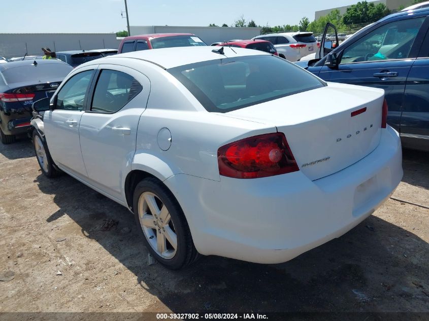 2013 Dodge Avenger Se VIN: 1C3CDZAB1DN662866 Lot: 39327902