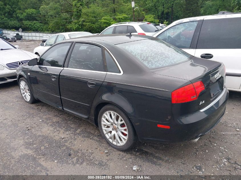 2008 Audi A4 2.0T/2.0T Special Edition VIN: WAUSF78E48A141524 Lot: 39328192